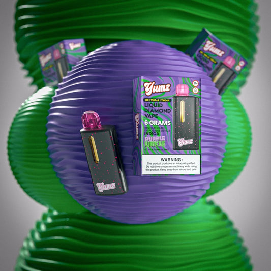 Yumz - Purple Urkle - Indica - THC Disposable Vape ( 6 Grams ) ( D9 + THC-A + THC-P )